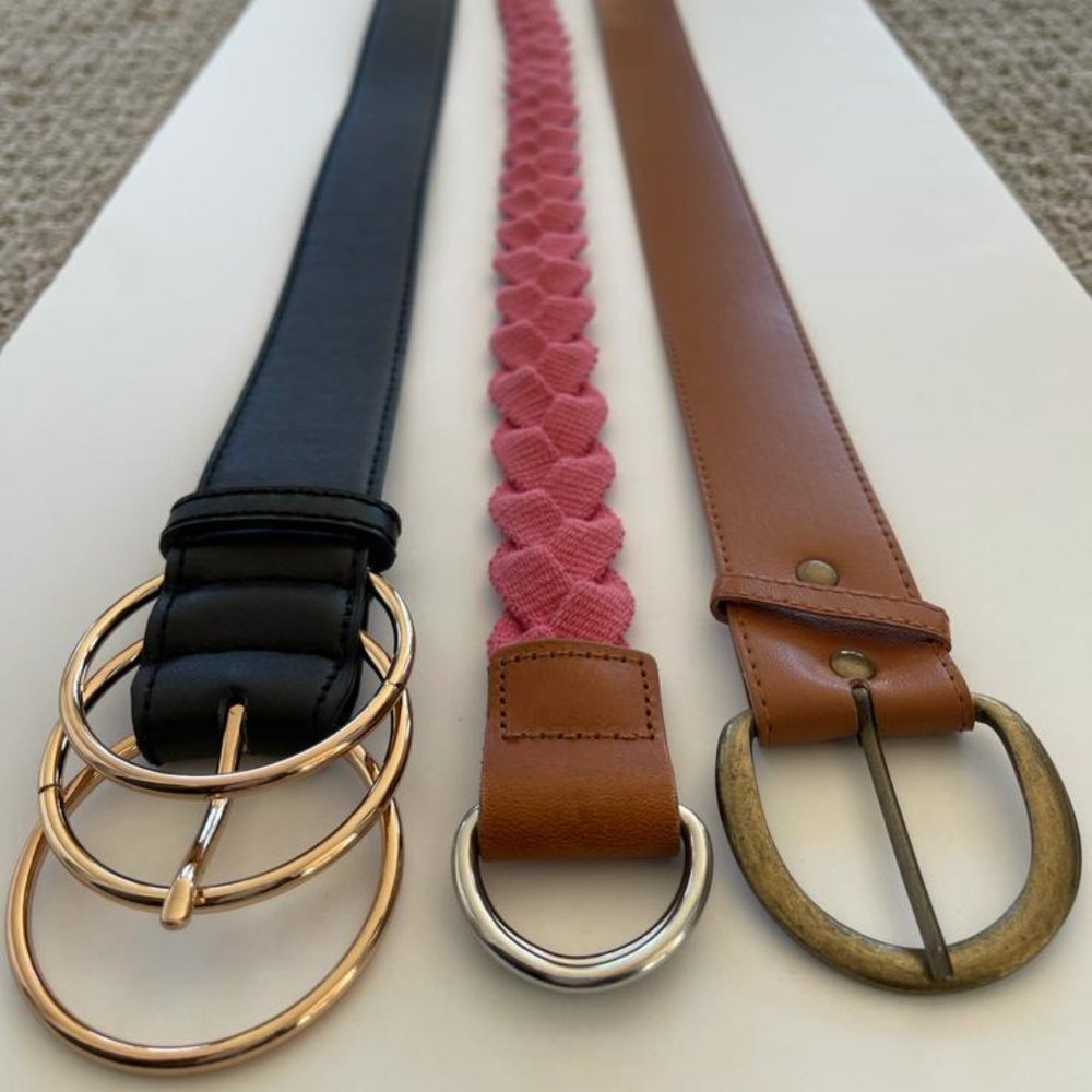 Leather & Braided Belts Size 11/12